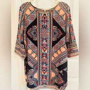 Gibson Latimer Multicolor Geometric Dress